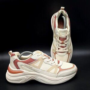 Skechers Hazel Embrace Her White Tan Sneaker Shoes 177577 Women's Size 11